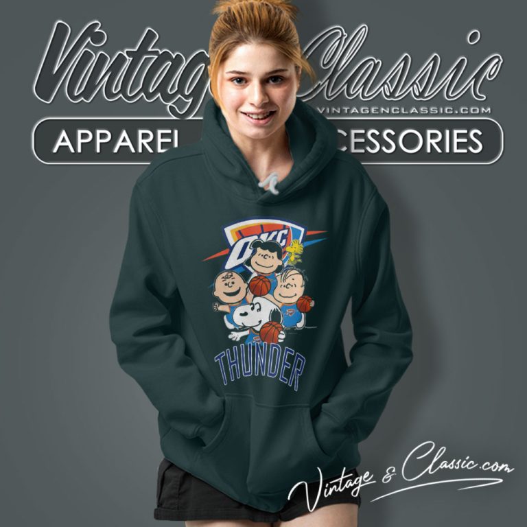 Peanut Characters Mashup Oklahoma City Thunder Hoodie Peanut Characters Mashup Oklahoma City Thunder Hoodie