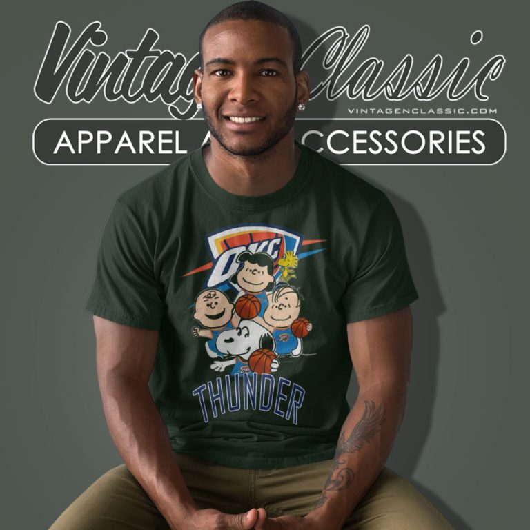 Peanut Characters Mashup Oklahoma City Thunder T Shirt Peanut Characters Mashup Oklahoma City Thunder T Shirt