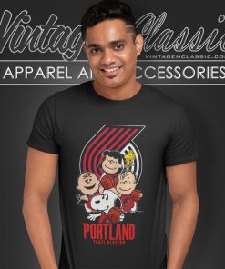 Peanut Characters Mashup Portland Trail Blazers Nba T Shirt
