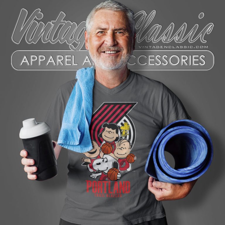 Peanut Characters Mashup Portland Trail Blazers Nba V Neck TShirt Peanut Characters Mashup Portland Trail Blazers Nba V Neck TShirt