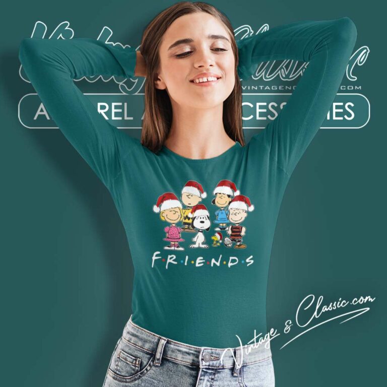 Peanut Snoopy And Friends Merry Christmas Long Sleeve Tee Peanut Snoopy And Friends Merry Christmas Long Sleeve Tee