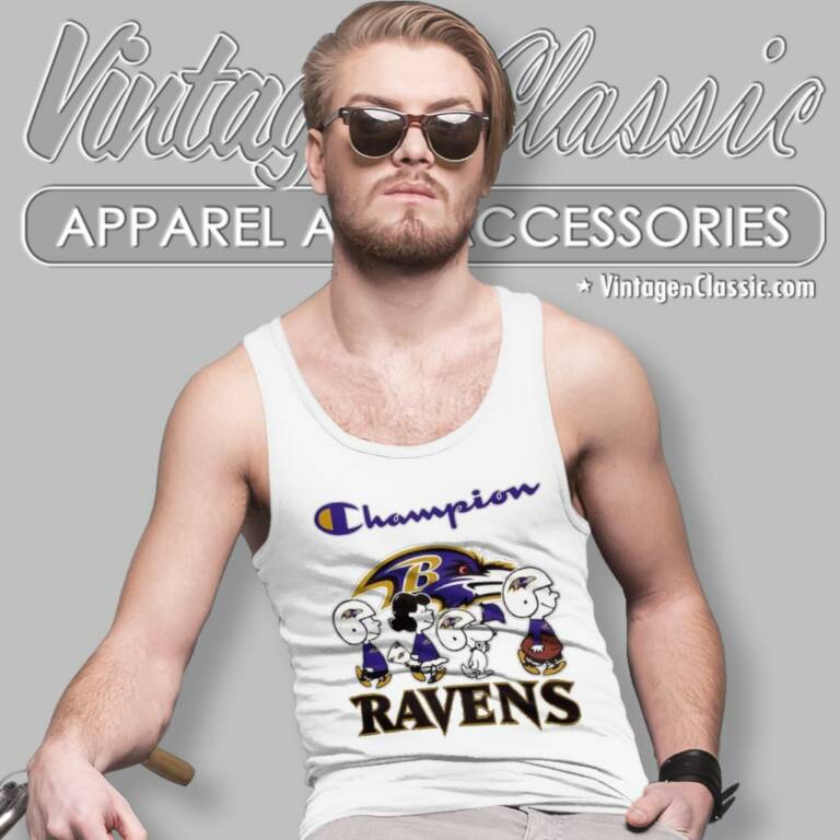 Peanuts Champions Walking Baltimore Ravens Tank Top Racerback Peanuts Champions Walking Baltimore Ravens Tank Top Racerback