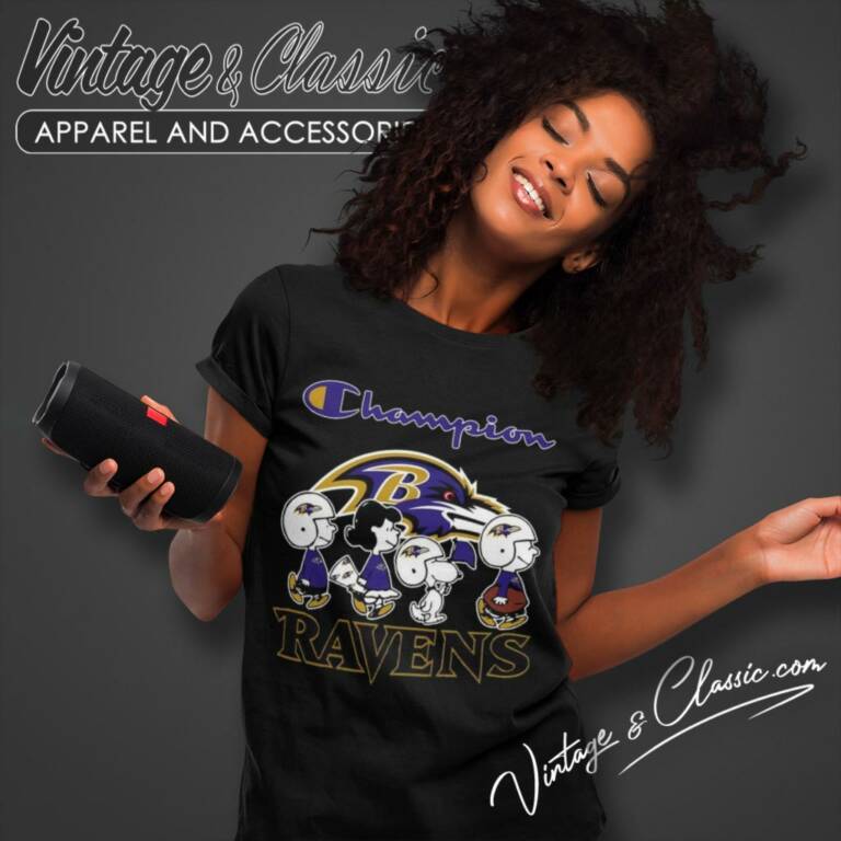 Peanuts Champions Walking Baltimore Ravens Women T Shirt Peanuts Champions Walking Baltimore Ravens Women T Shirt