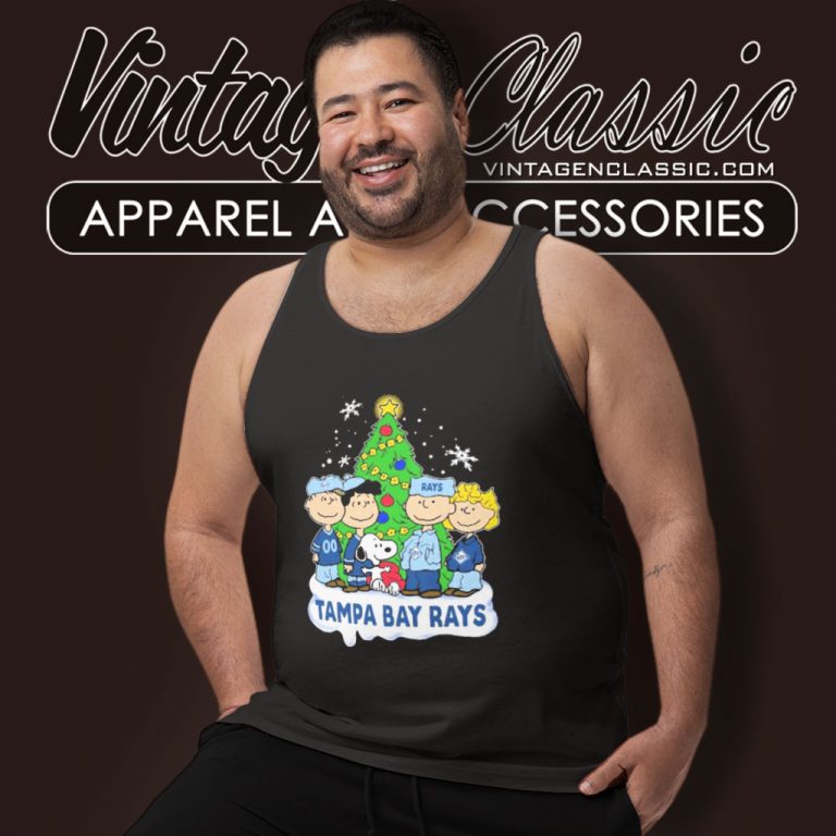 Peanuts Characters Loves Christmas And Tampa Bay Rays Tank Top Racerback Peanuts Characters Loves Christmas And Tampa Bay Rays Tank Top Racerback