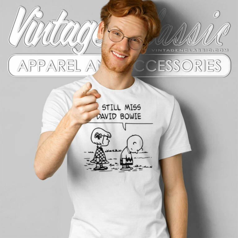 Peanuts Charlie Brown I Still Miss David Bowie T Shirt Peanuts Charlie Brown I Still Miss David Bowie T Shirt