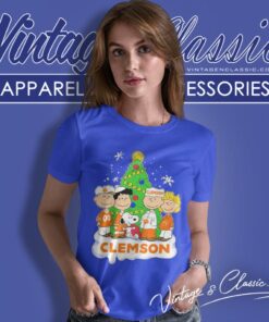 Peanuts Clemson Tigers Love Christmas Women T Shirt
