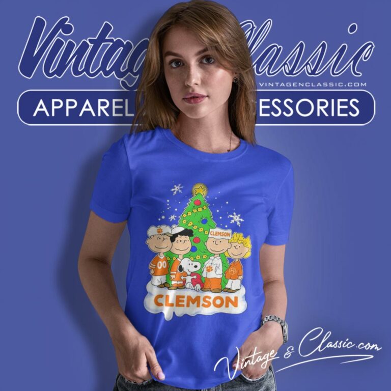 Peanuts Clemson Tigers Love Christmas Women T Shirt Peanuts Clemson Tigers Love Christmas Women T Shirt