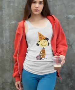 Peanuts Gang Lucy Halloween Tank Top Racerback 1