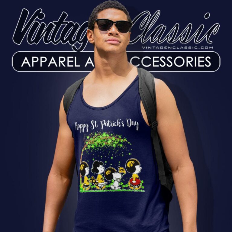 Peanuts Happy St Patricks Day Iowa Hawkeyes Tank Top Racerback Peanuts Happy St Patricks Day Iowa Hawkeyes Tank Top Racerback