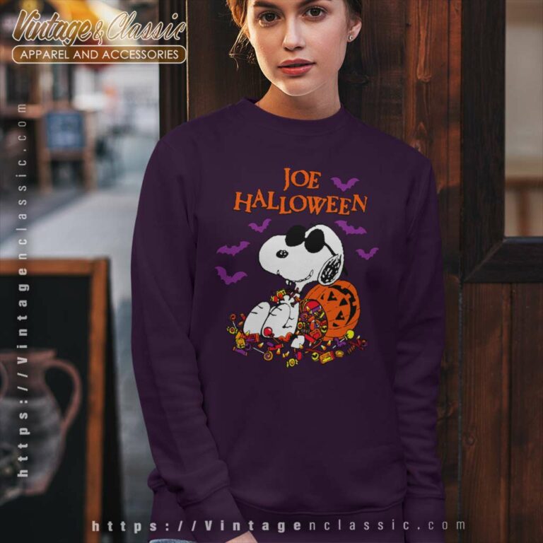 Peanuts Joe Cool Snoopy Halloween Sweatshirt Peanuts Joe Cool Snoopy Halloween Sweatshirt