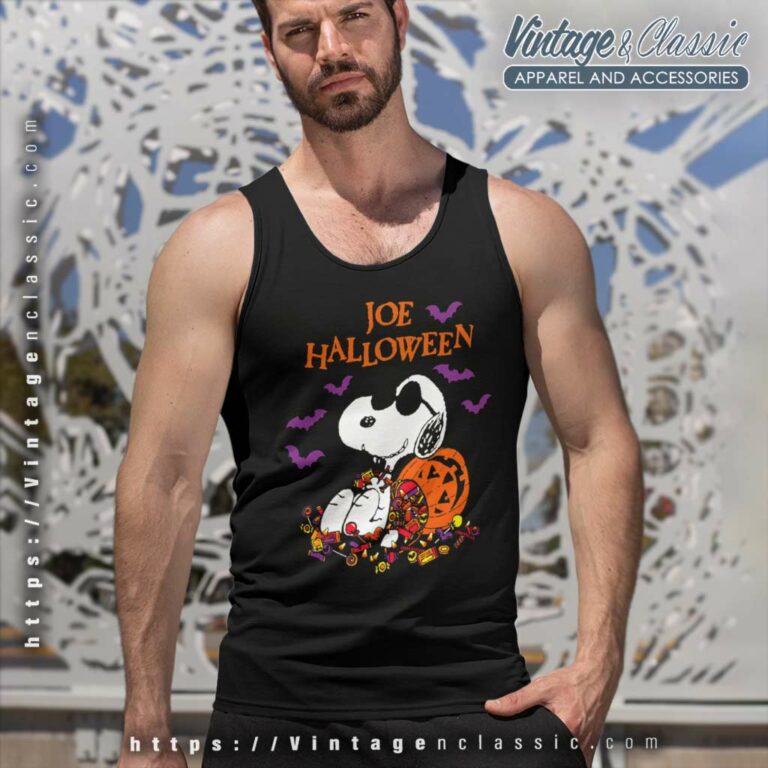 Peanuts Joe Cool Snoopy Halloween Tank Top Racerback Peanuts Joe Cool Snoopy Halloween Tank Top Racerback