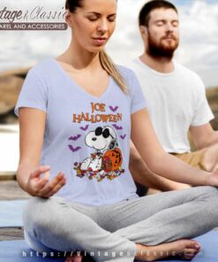 Peanuts Joe Cool Snoopy Halloween V Neck TShirt