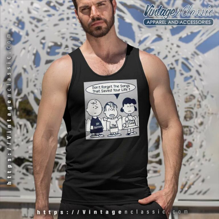 Peanuts Joy Division The Smiths The Cure Tank Top Racerback Peanuts Joy Division The Smiths The Cure Tank Top Racerback