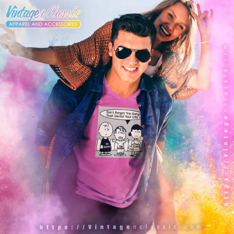 Peanuts Joy Division The Smiths The Cure V Neck TShirt Peanuts Joy Division The Smiths The Cure V Neck TShirt