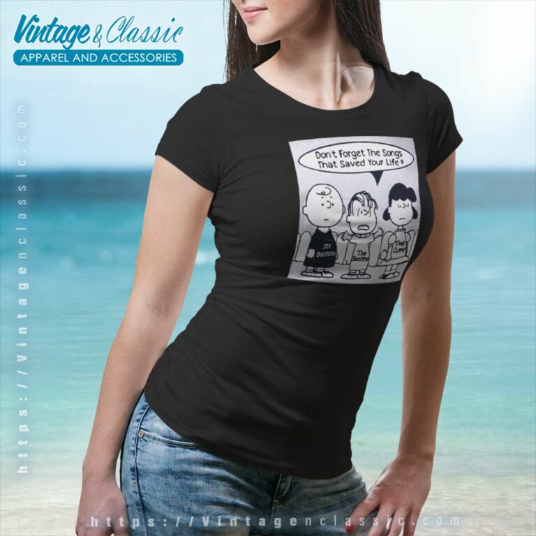 Peanuts Joy Division The Smiths The Cure Women TShirt Peanuts Joy Division The Smiths The Cure Women TShirt