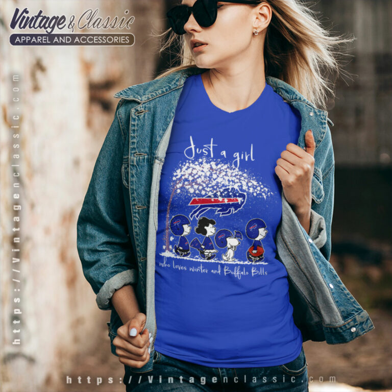 Peanuts Just A Girl Who Loves Winter And Bills V Neck TShirt Peanuts Just A Girl Who Loves Winter And Bills V Neck TShirt