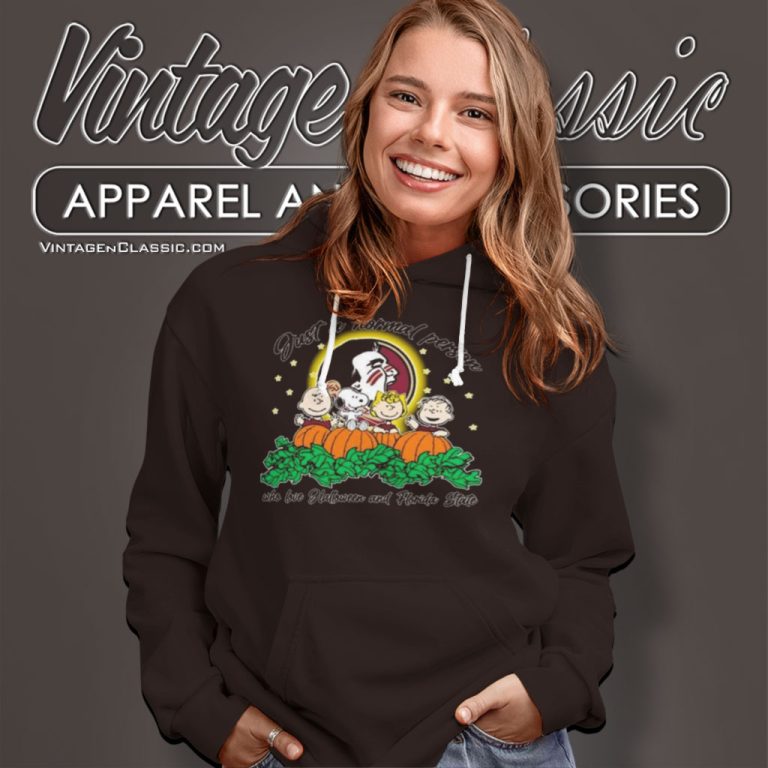 Peanuts Just A Normal Person Who Love Halloween And Florida State Seminoles Hoodie Peanuts Just A Normal Person Who Love Halloween And Florida State Seminoles Hoodie