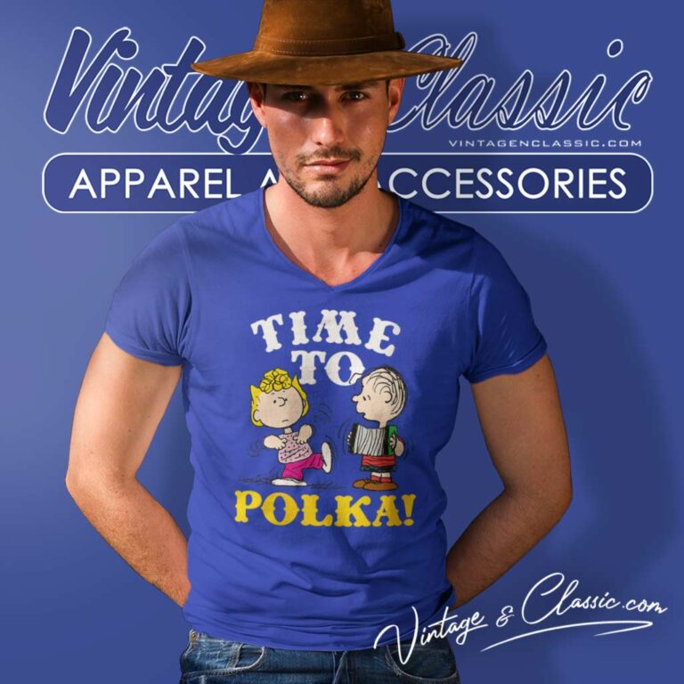 Peanuts Sally Brown Time To Polka V Neck TShirt Peanuts Sally Brown Time To Polka V Neck TShirt