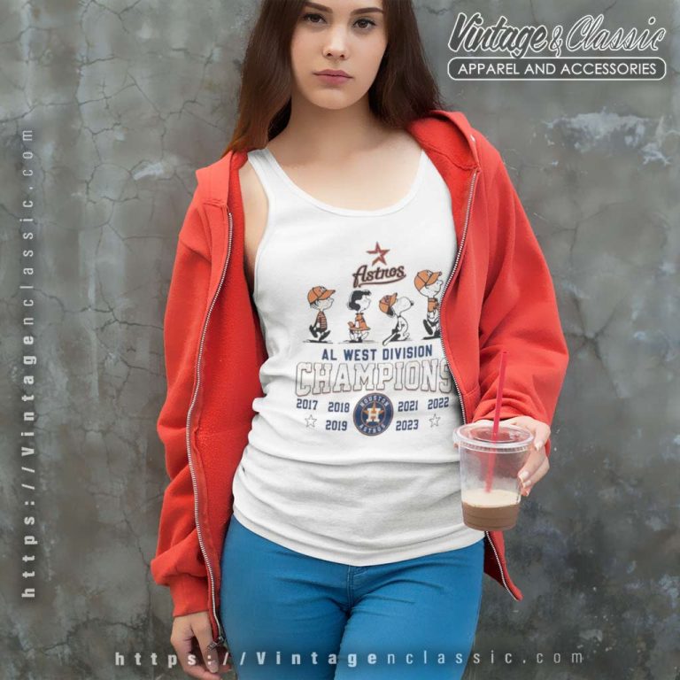 Peanuts Snoopy And Friend Houston Astros 2017 2023 Al West Division Champions Tank Top Racerback Peanuts Snoopy And Friend Houston Astros 2017 2023 Al West Division Champions Tank Top Racerback