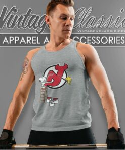 Peanuts Snoopy And Woodstock New Jersey Devils Tank Top Racerback