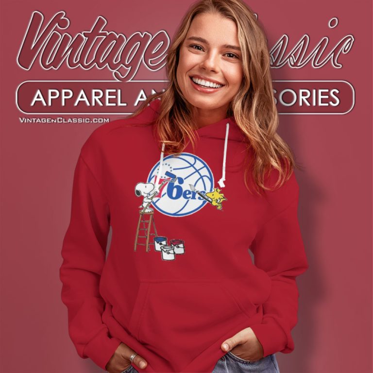 Peanuts Snoopy And Woodstock Philadelphia 76ers Hoodie Peanuts Snoopy And Woodstock Philadelphia 76ers Hoodie