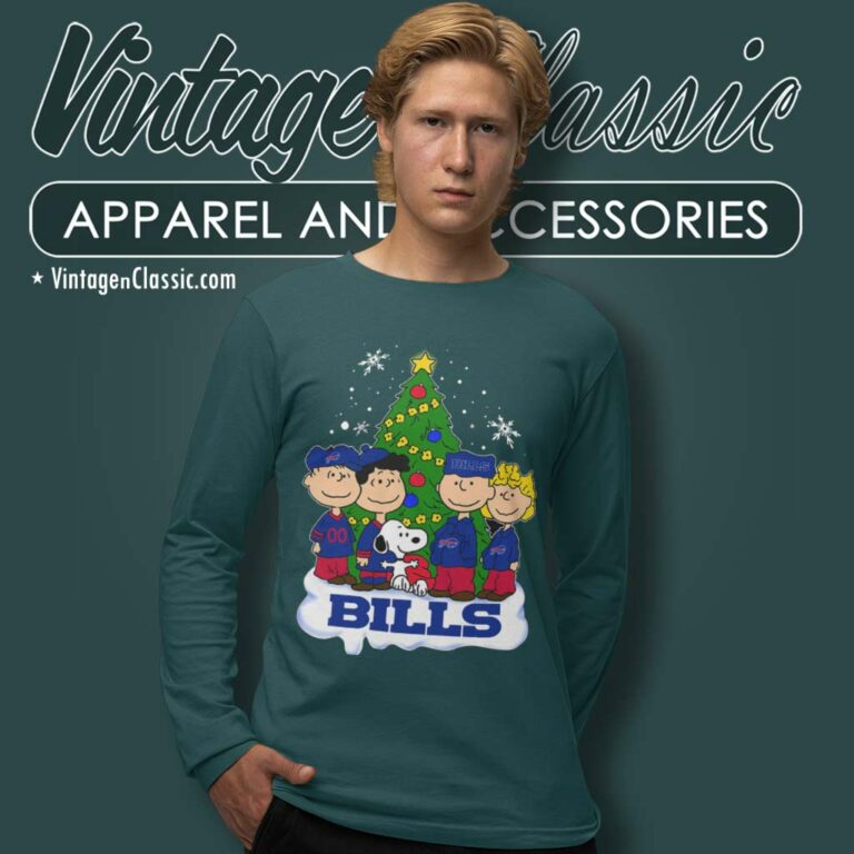 Peanuts Snoopy Buffalo Bills Xmas Long Sleeve Tee Peanuts Snoopy Buffalo Bills Xmas Long Sleeve Tee