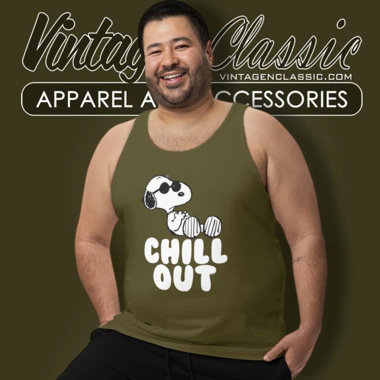 Peanuts Snoopy Chill Out Tank Top Racerback Peanuts Snoopy Chill Out Tank Top Racerback
