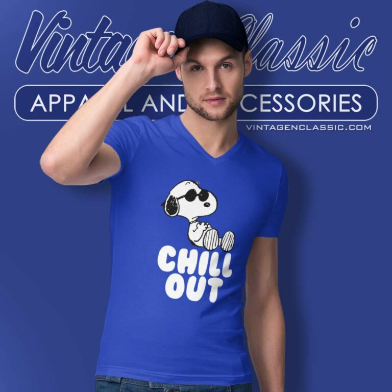 Peanuts Snoopy Chill Out V Neck TShirt Peanuts Snoopy Chill Out V Neck TShirt