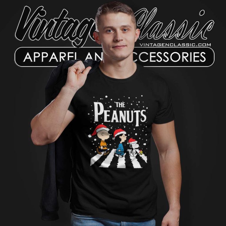 Peanuts Snoopy Cross The Road Christmas T Shirt 1 Peanuts Snoopy Cross The Road Christmas T Shirt 1