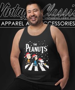Peanuts Snoopy Cross The Road Christmas Tank Top Racerback 1