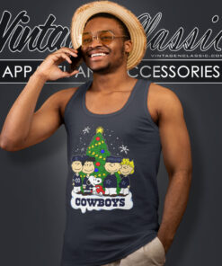 Peanuts Snoopy Dallas Cowboys Xmas Tank Top Racerback