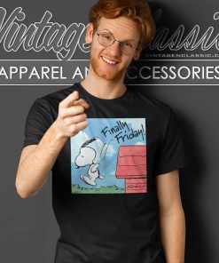 Peanuts Snoopy Finally Friday Jumping Into The Weekend T Shirt
