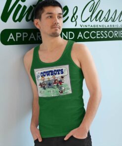 Peanuts Snoopy Football Team Cheer For The Dallas Cowboys Tank Top Racerback
