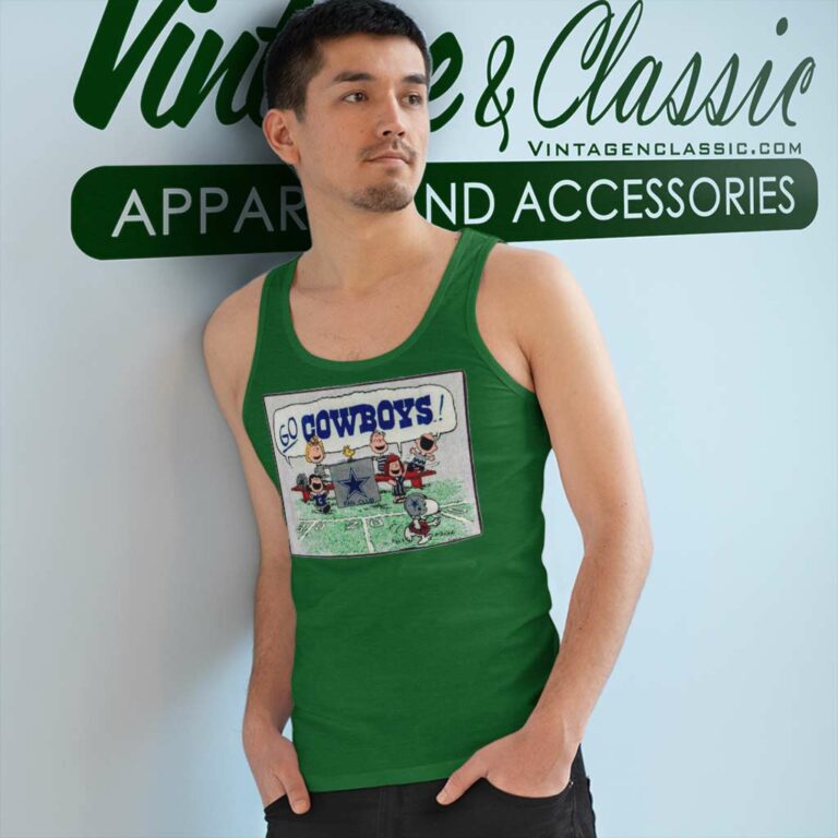 Peanuts Snoopy Football Team Cheer For The Dallas Cowboys Tank Top Racerback Peanuts Snoopy Football Team Cheer For The Dallas Cowboys Tank Top Racerback