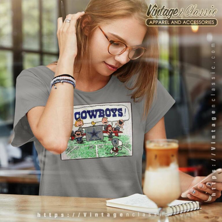 Peanuts Snoopy Football Team Cheer For The Dallas Cowboys Women TShirt Peanuts Snoopy Football Team Cheer For The Dallas Cowboys Women TShirt