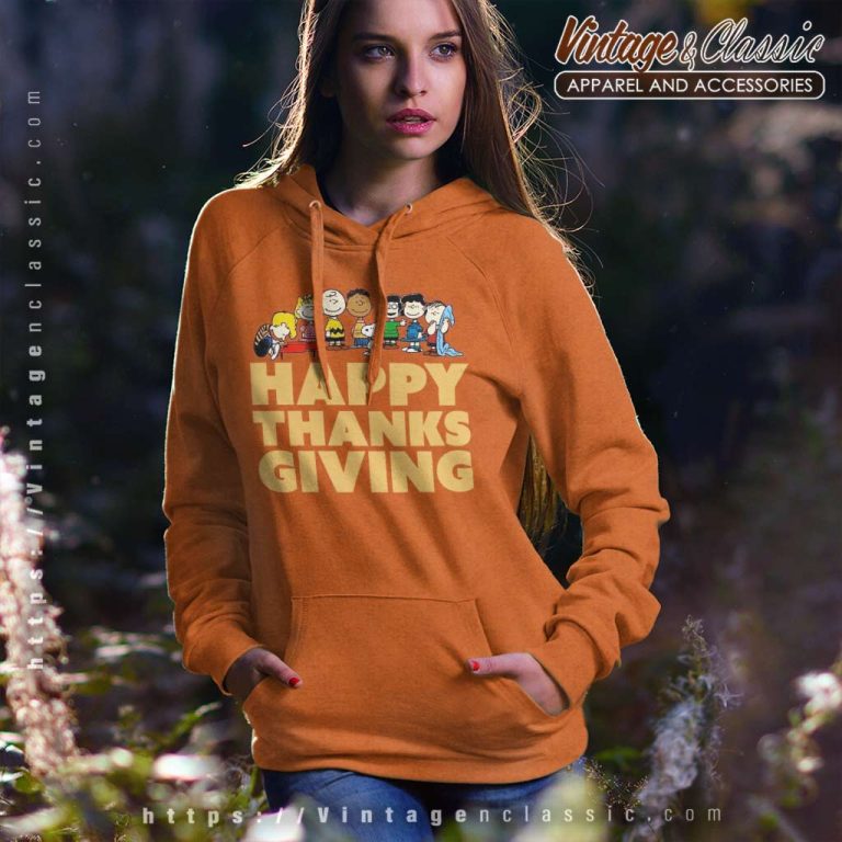 Peanuts Snoopy Happy Thanksgiving Hoodie Peanuts Snoopy Happy Thanksgiving Hoodie