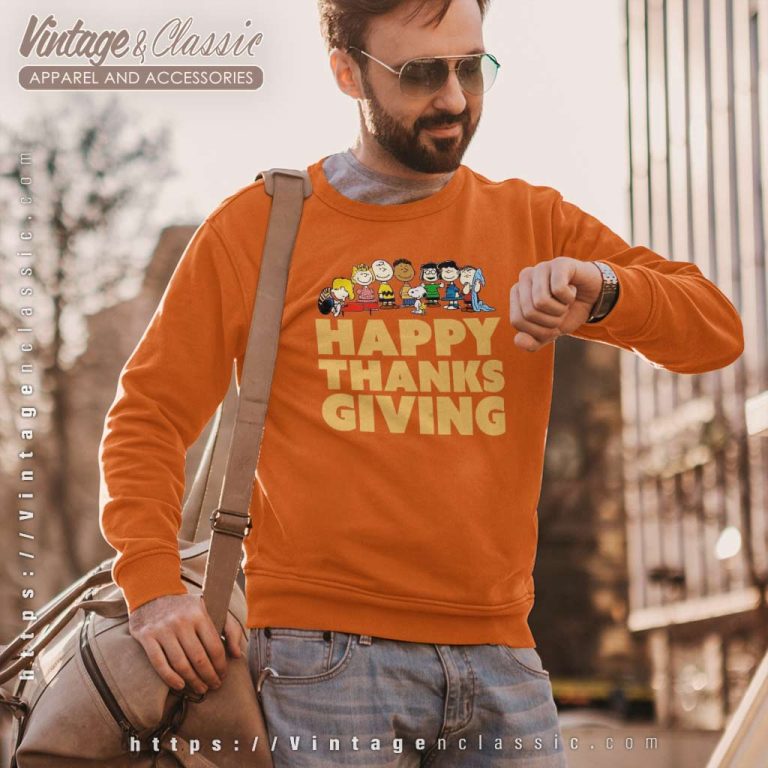 Peanuts Snoopy Happy Thanksgiving Sweatshirt Peanuts Snoopy Happy Thanksgiving Sweatshirt
