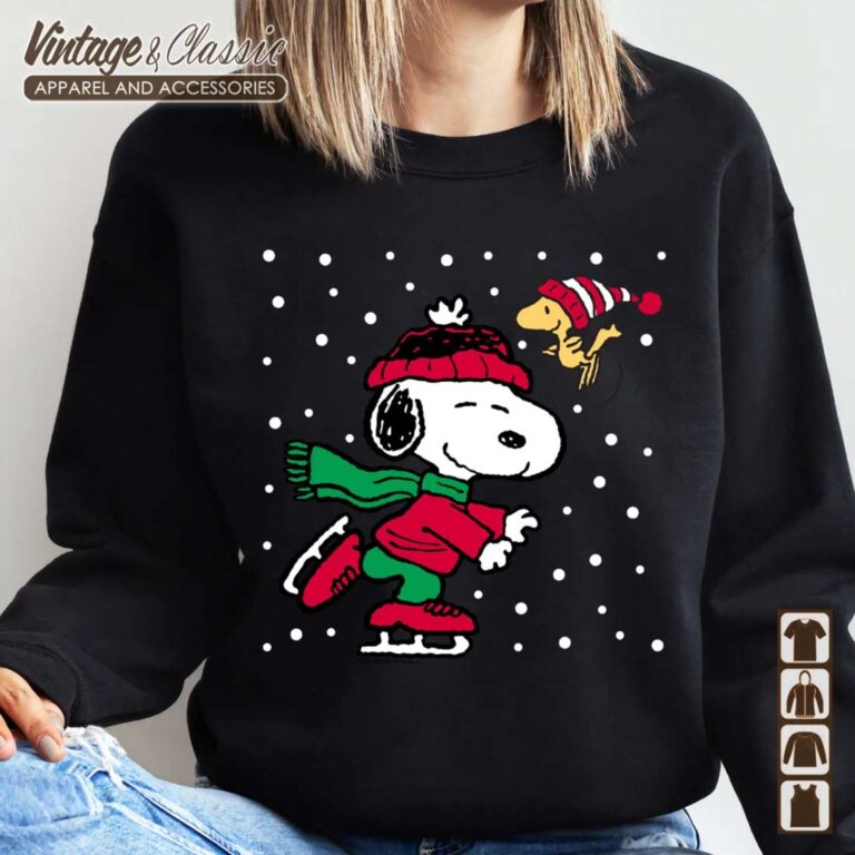 Peanuts Snoopy Ice Skating Holiday Christmas Shirt Sweatshirt Peanuts Snoopy Ice Skating Holiday Christmas Shirt Sweatshirt