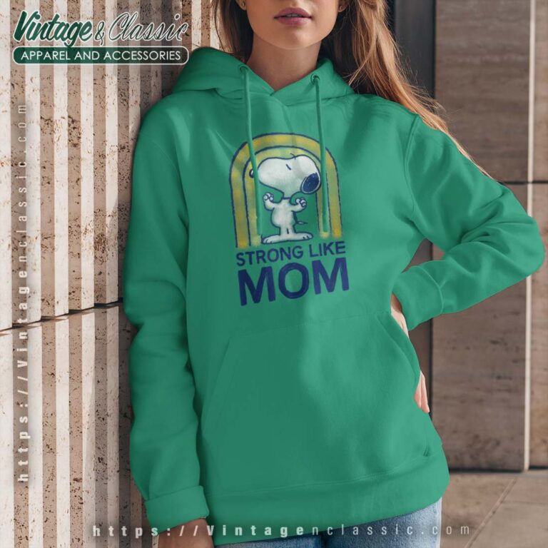 Peanuts Snoopy Strong Like Mom Hoodie Women Peanuts Snoopy Strong Like Mom Hoodie Women