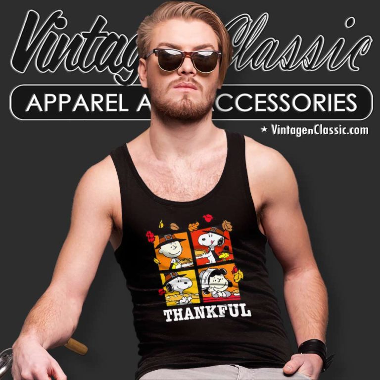 Peanuts Snoopy Thanksgiving Tank Top Racerback Peanuts Snoopy Thanksgiving Tank Top Racerback