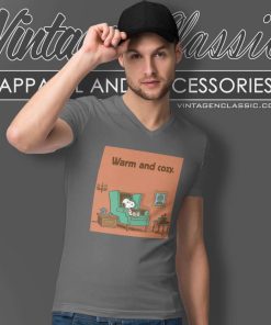 Peanuts Snoopy Warm And Cozy V Neck TShirt