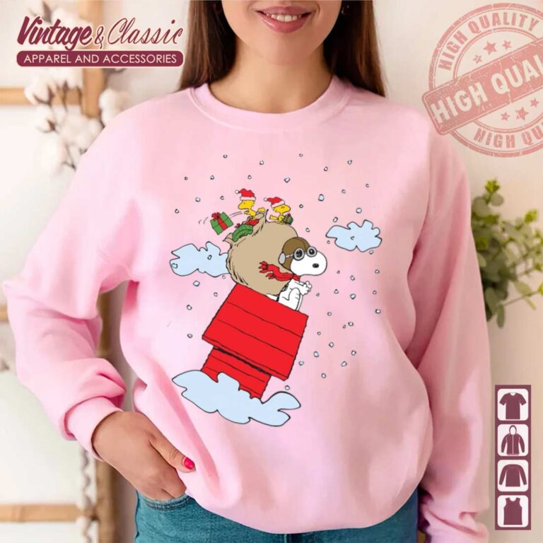 Peanuts Snoopy the Red Baron at Christmas Shirt Sweatshirt Peanuts Snoopy the Red Baron at Christmas Shirt Sweatshirt