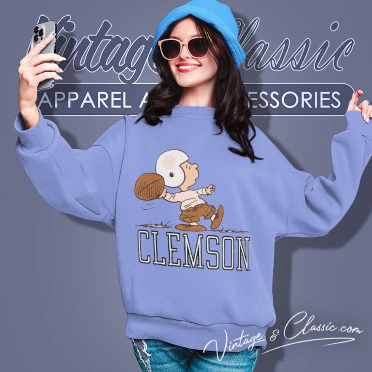 Peanuts X Clemson Tigers Charlie Brown Quarterback Sweatshirt Peanuts X Clemson Tigers Charlie Brown Quarterback Sweatshirt