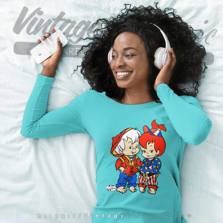 Pebbles Bam Bam Hip Hop Flintstones Long Sleeve Tee Pebbles Bam Bam Hip Hop Flintstones Long Sleeve Tee