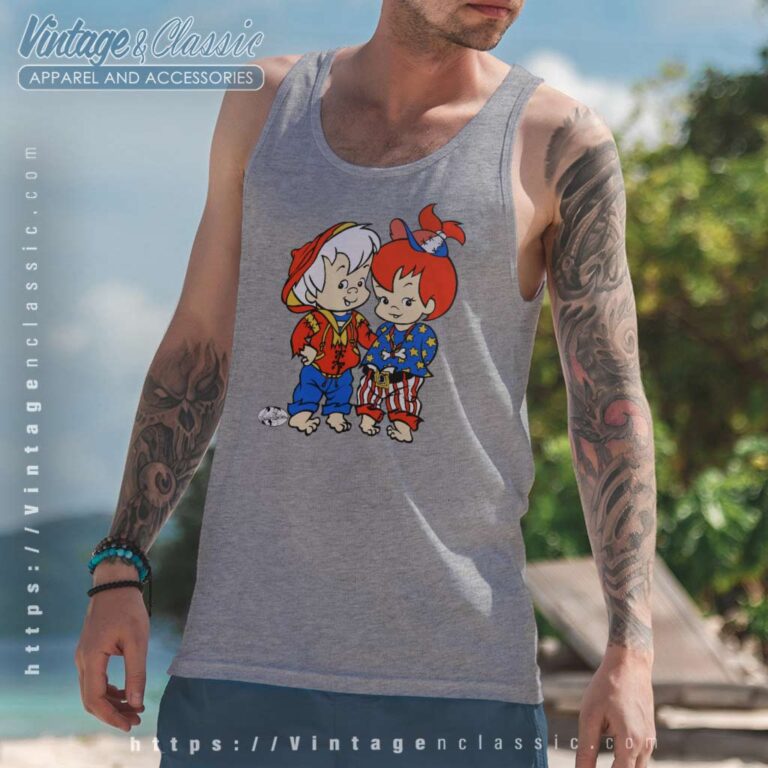 Pebbles Bam Bam Hip Hop Flintstones Tank Top Racerback Pebbles Bam Bam Hip Hop Flintstones Tank Top Racerback