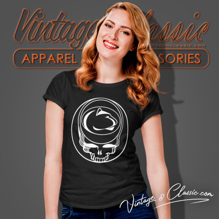 Penn State Nittany Lions Grateful Dead Skull Women T Shirt Penn State Nittany Lions Grateful Dead Skull Women T Shirt