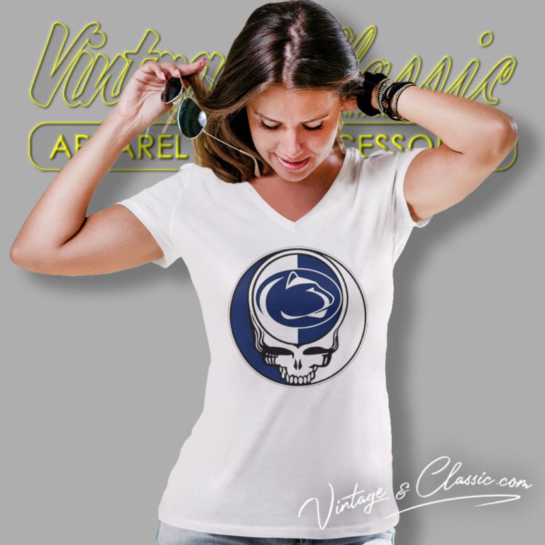Penn State Nittany Lions Grateful Dead Steal Your Face V Neck TShirt Penn State Nittany Lions Grateful Dead Steal Your Face V Neck TShirt