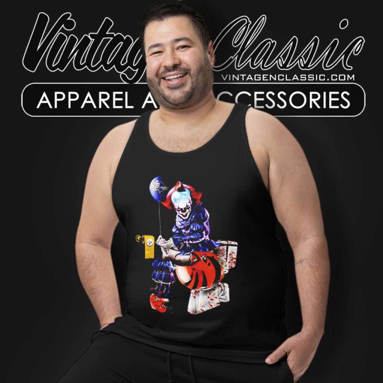 Pennywise Baltimore Ravens Pittsburgh Steelers And Cleveland Browns Toilet Tank Top Racerback Pennywise Baltimore Ravens Pittsburgh Steelers And Cleveland Browns Toilet Tank Top Racerback