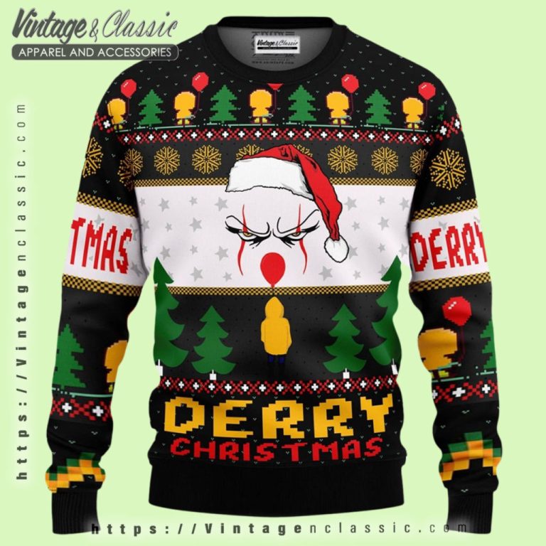 Pennywise Derry Santa Ugly Christmas Sweater Ugly Christmas Sweater Pennywise Derry Santa Ugly Christmas Sweater Ugly Christmas Sweater