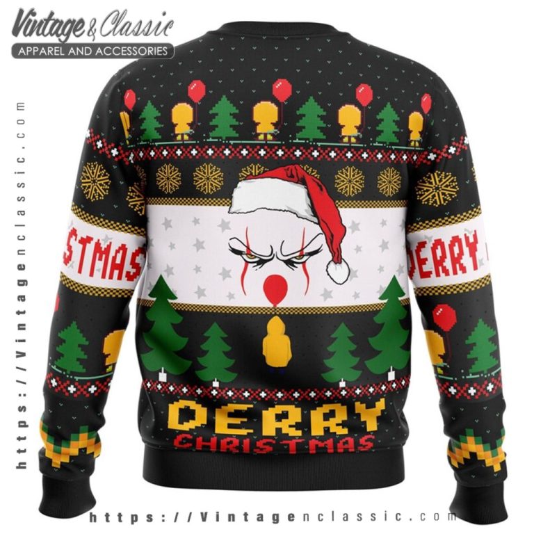 Pennywise Derry Santa Ugly Christmas Sweater back Ugly Sweater Pennywise Derry Santa Ugly Christmas Sweater back Ugly Sweater